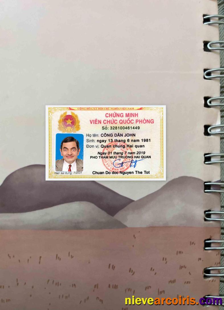 Vietnam ID card version 3 photolook